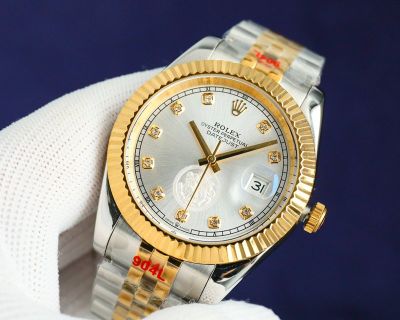 Rolex Datejust 8215 Movement 41mm 316L Steel 48H Two-tone Gold Jubilee Band Diamond Markers Watch